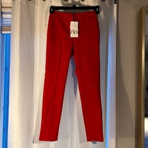 Red Zara trousers, never worn with tags. Perfect for work